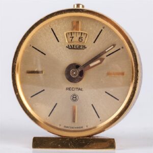 Travel mechanical clock with alarm “Jaeger Le Coultre” — image 4