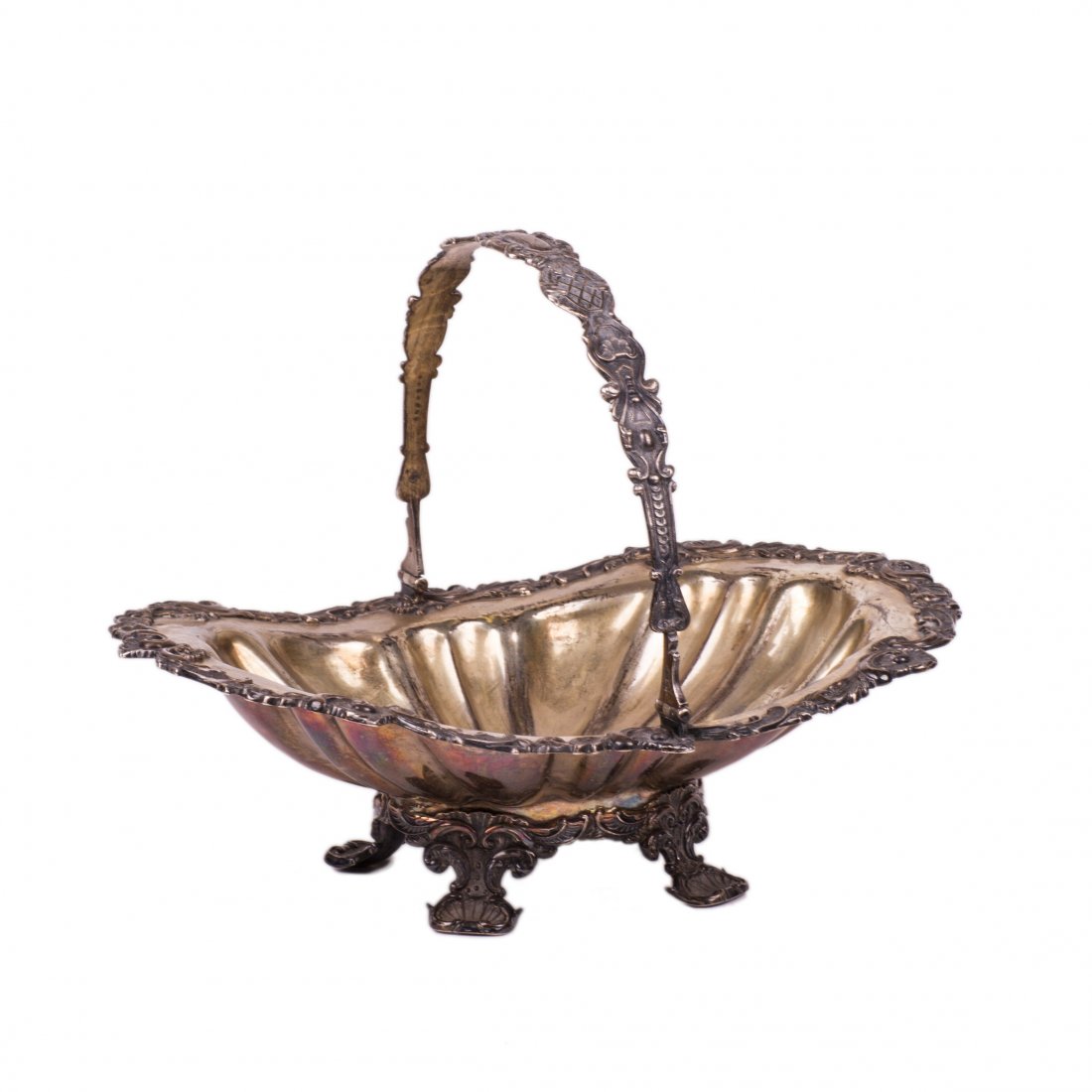 Russian silver-gilt and engraving vase with handle — image 1