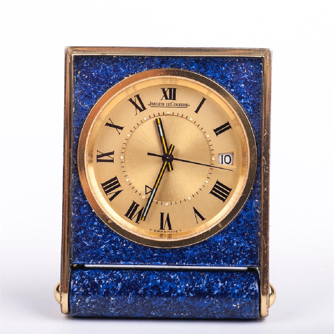 Blue colour travel clock “Jaeger Le Coultre” with — image 2