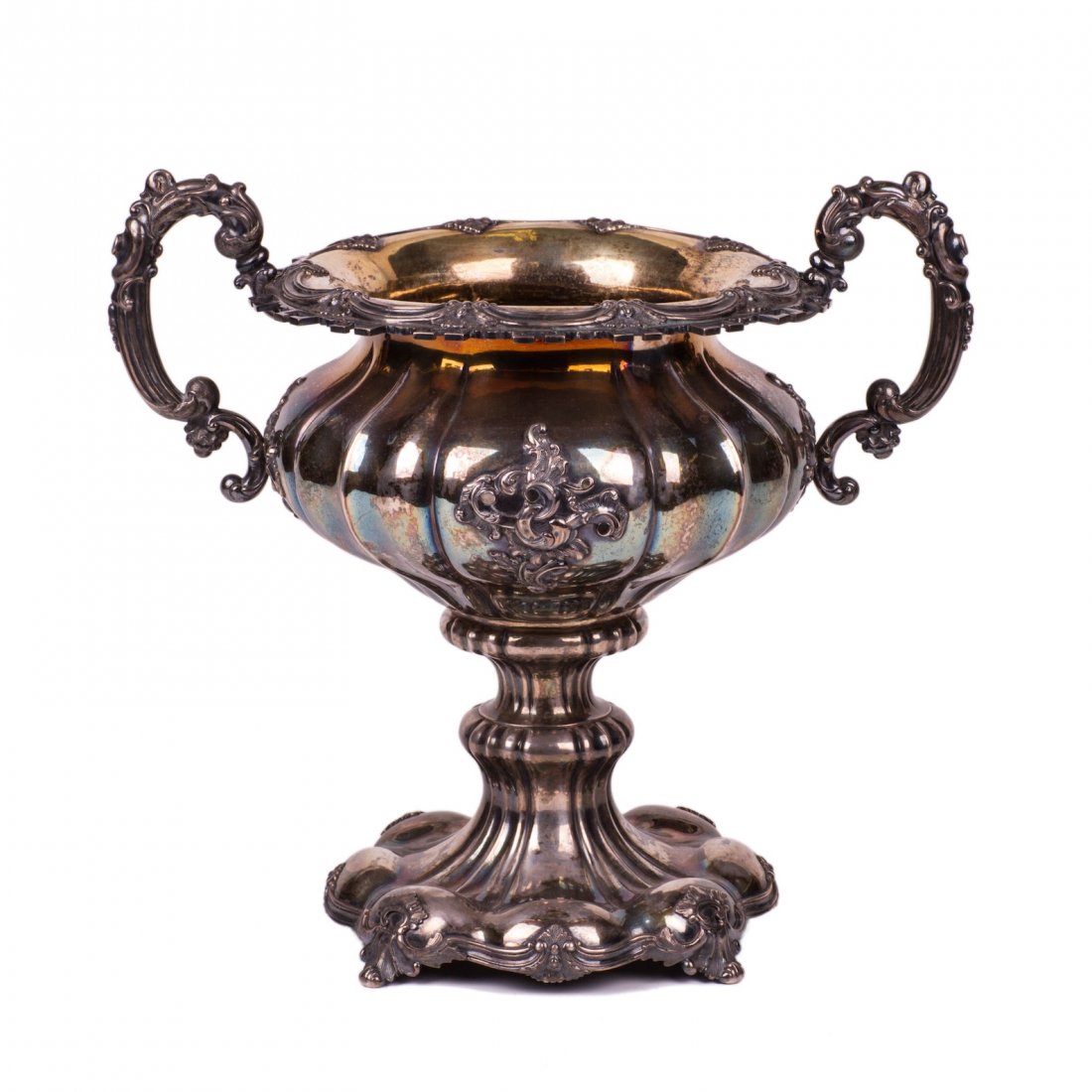 Russian silver vase in rococo style — image 2