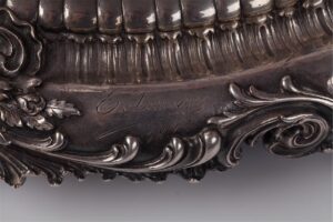 Antique silver plated fruit bowl — image 4