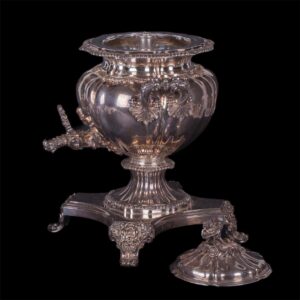 Huge French silver tea set with samovar — image 4