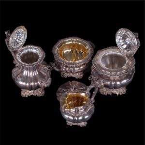 Huge French silver tea set with samovar — image 6