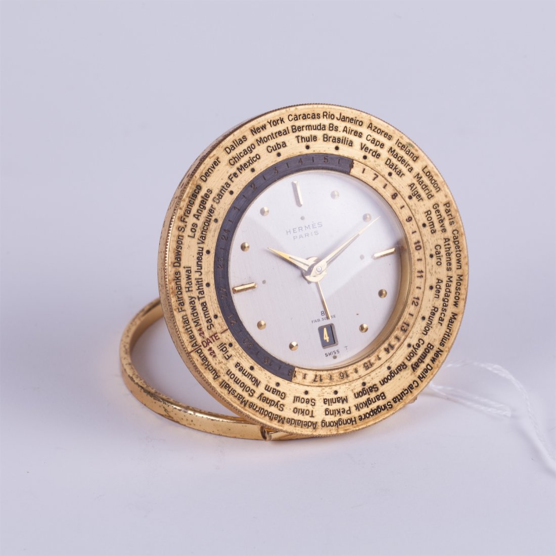 Rare Calender "Hermes World Time Clock" with alarm. — image 3
