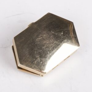 Small 18K gold and enamel box for pills with diamonds — image 5
