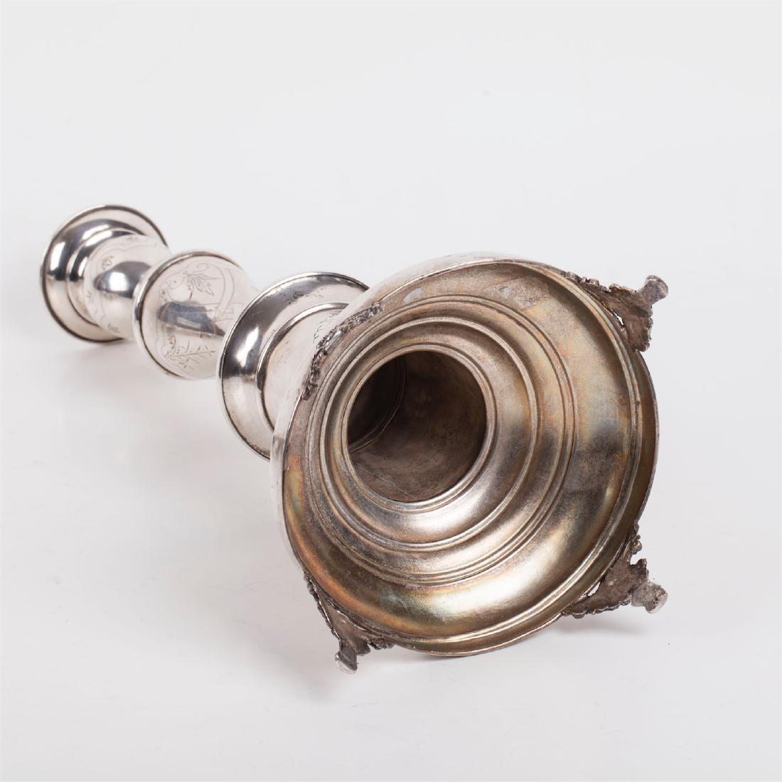 Unusual silver Hanukkah transformable menorah — image 11