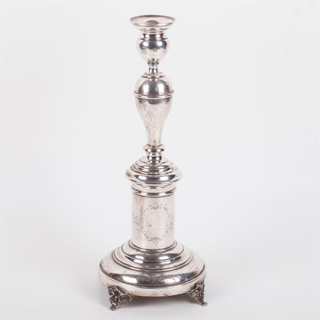 Unusual silver Hanukkah transformable menorah — image 7