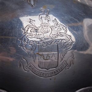 Antique silver jardiniere with glass — image 2