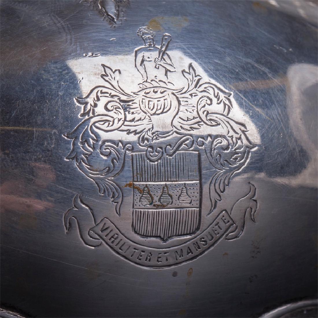 Antique silver jardiniere with glass — image 2
