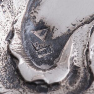 Antique silver jardiniere with glass — image 7