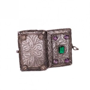 Russian gem-set silver filigree box — image 4