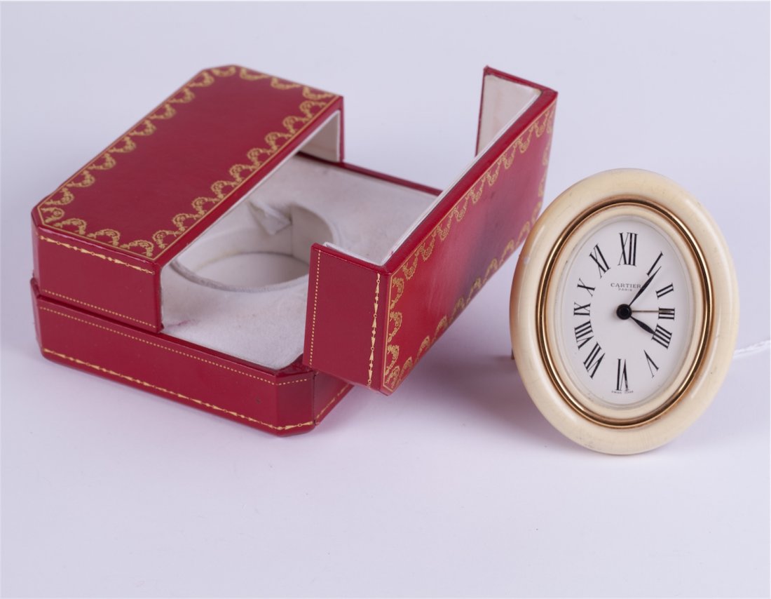 Desk clock "Cartier" with alarm and original Cartier — image 1