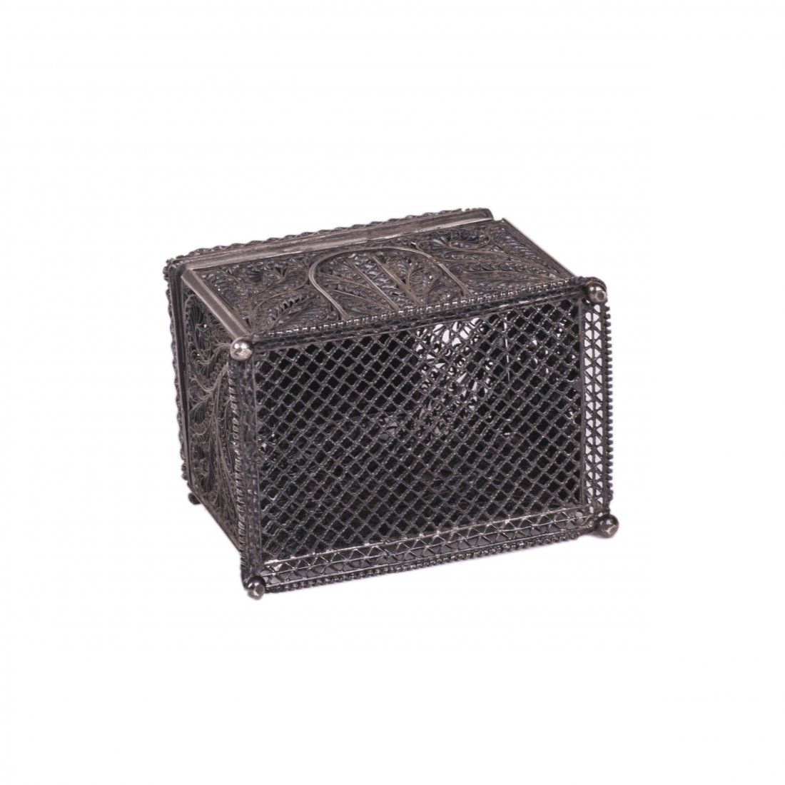 Russian silver filigree box "Teremok" — image 4