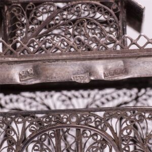 Russian silver filigree box "Teremok" — image 5