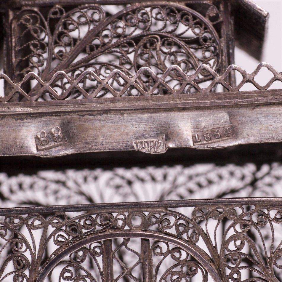 Russian silver filigree box "Teremok" — image 5
