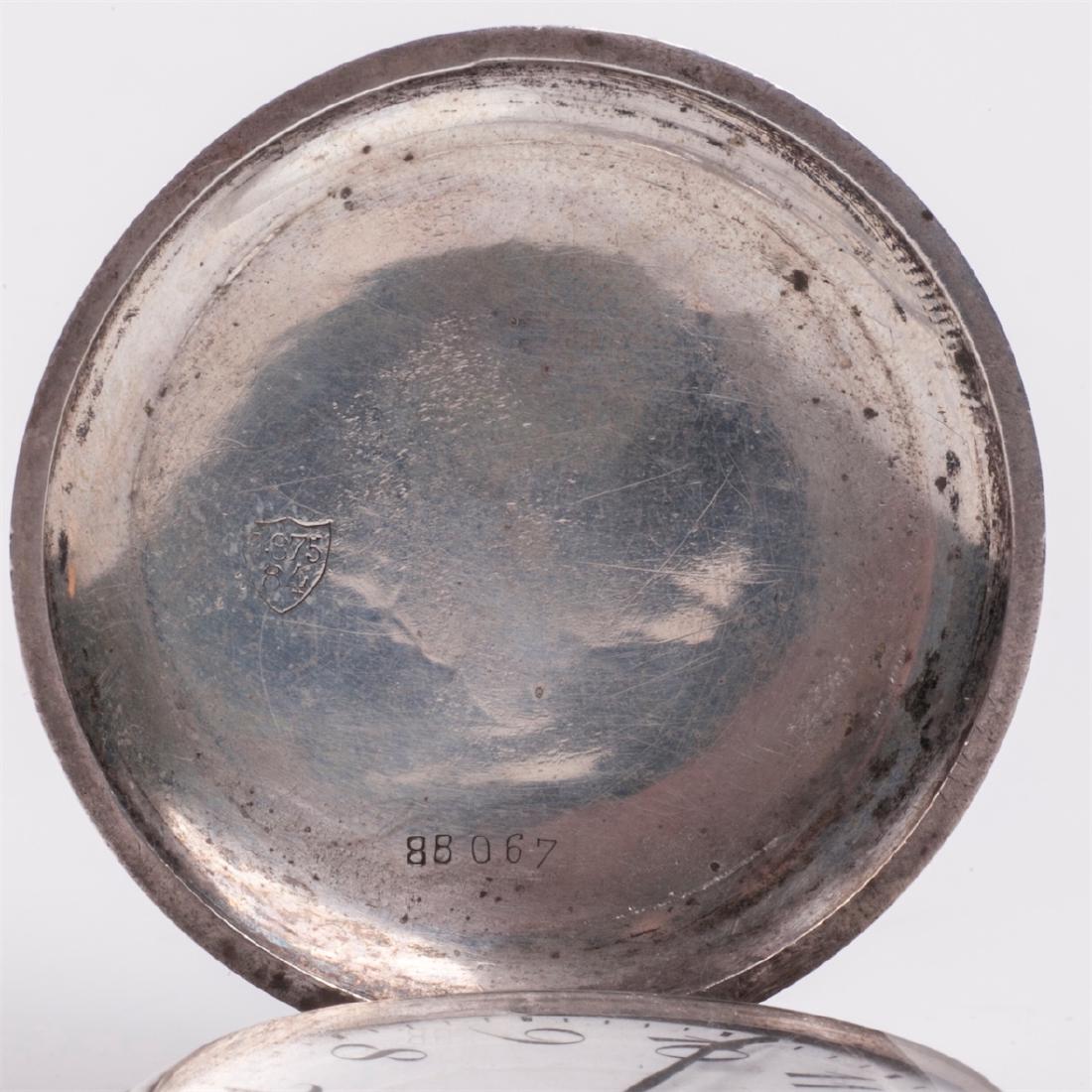 Silver hunter case quarter repeater pocket watch — image 2