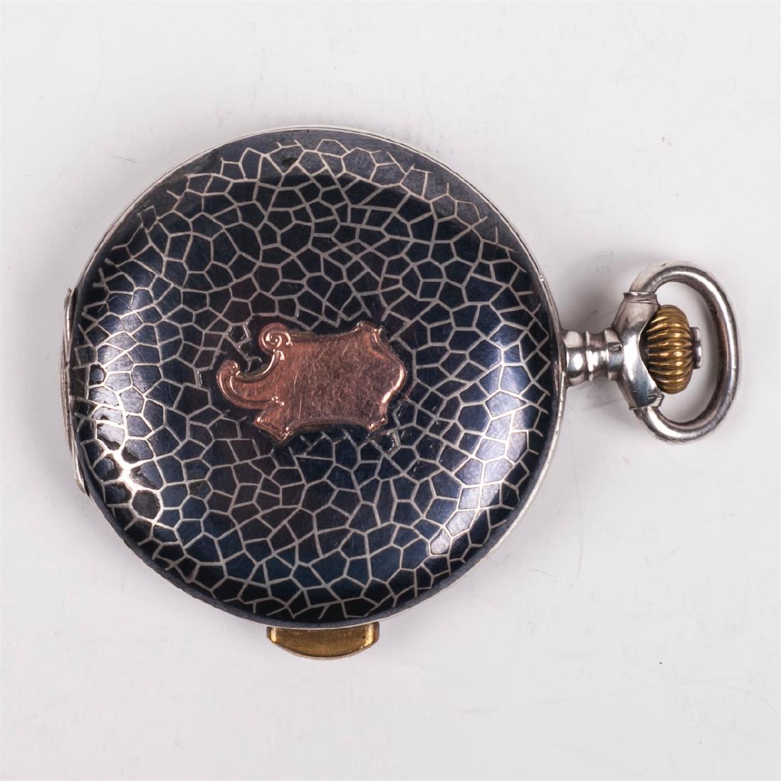 Silver hunter case quarter repeater pocket watch — image 3