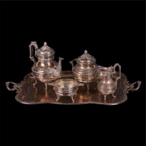Antique huge silver coffee set in 5 pieces — image 1