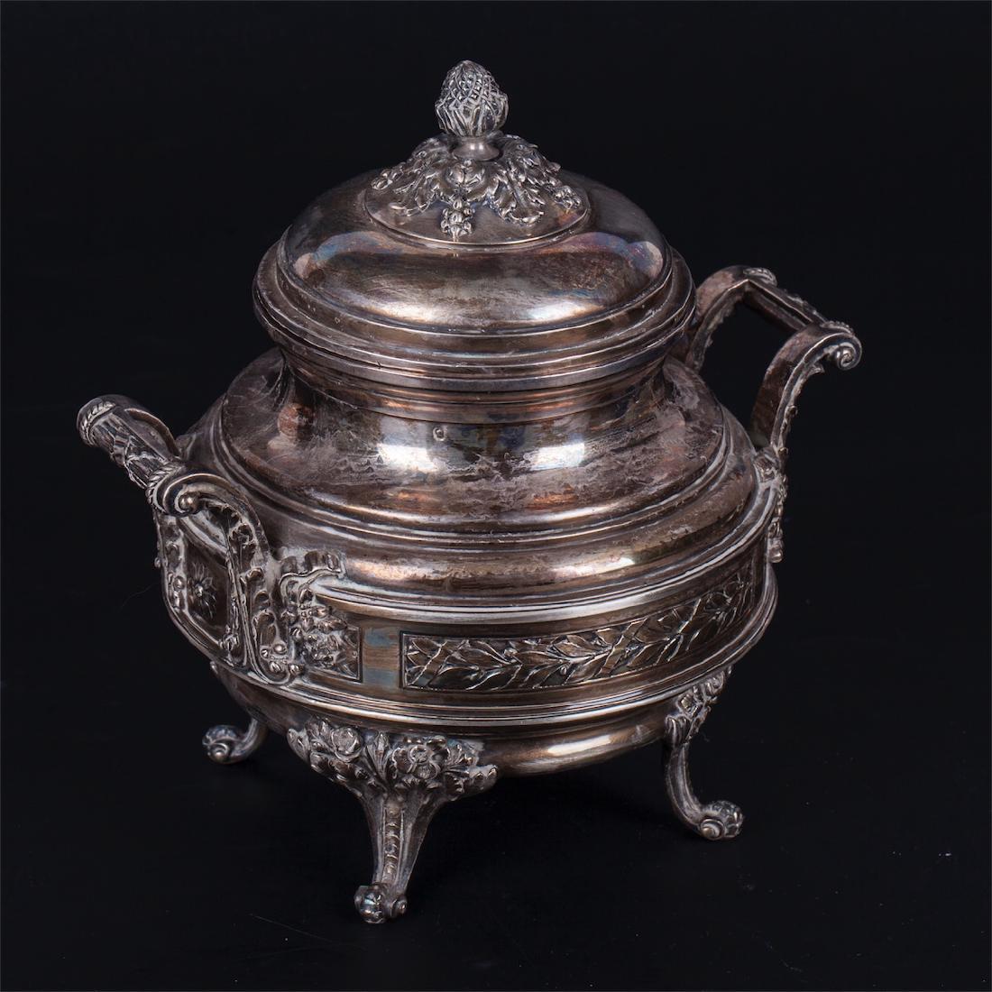 Antique huge silver coffee set in 5 pieces — image 5