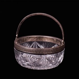 Russian silver and cut-crystal vase — image 1