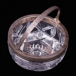 Russian silver and cut-crystal vase — image 2