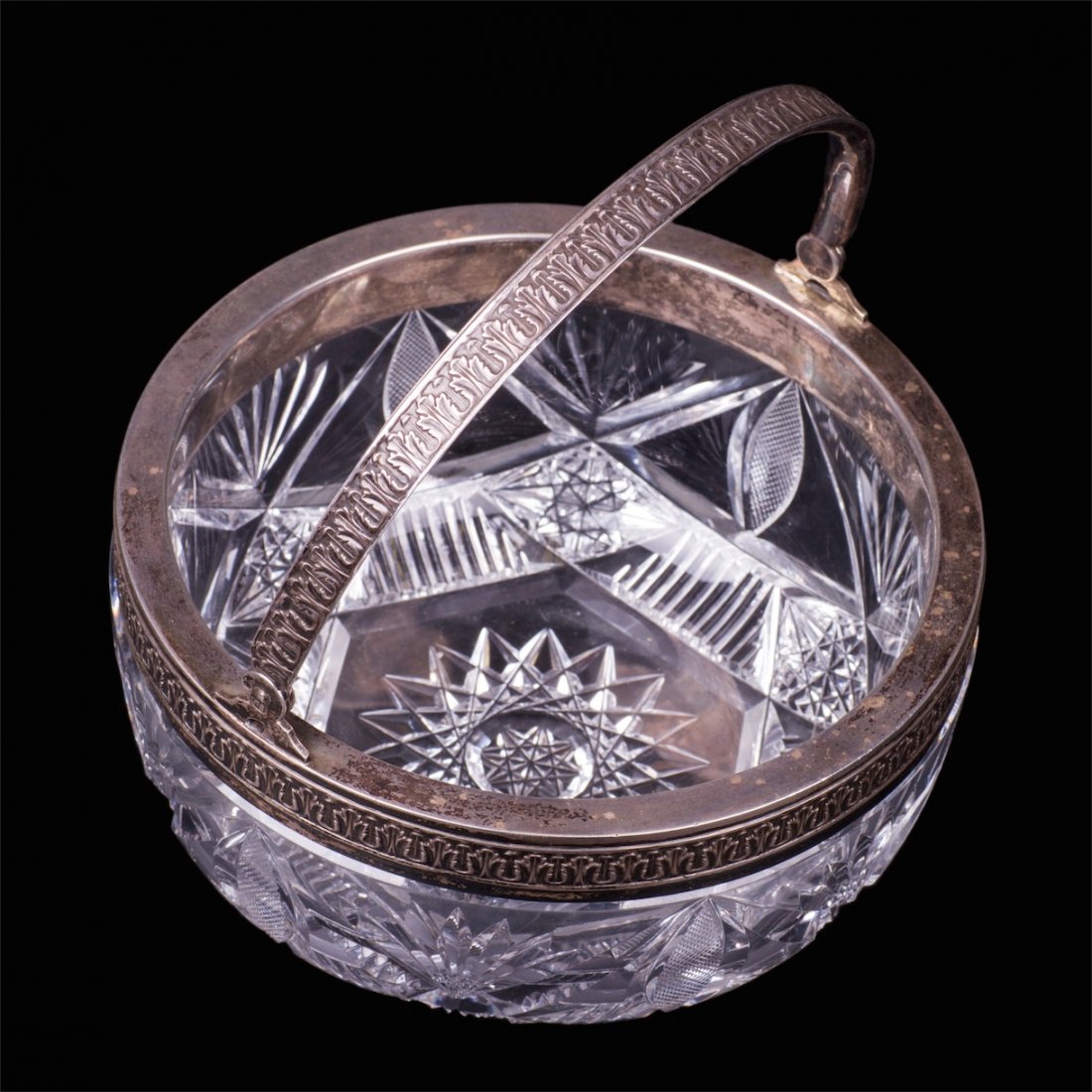 Russian silver and cut-crystal vase — image 2