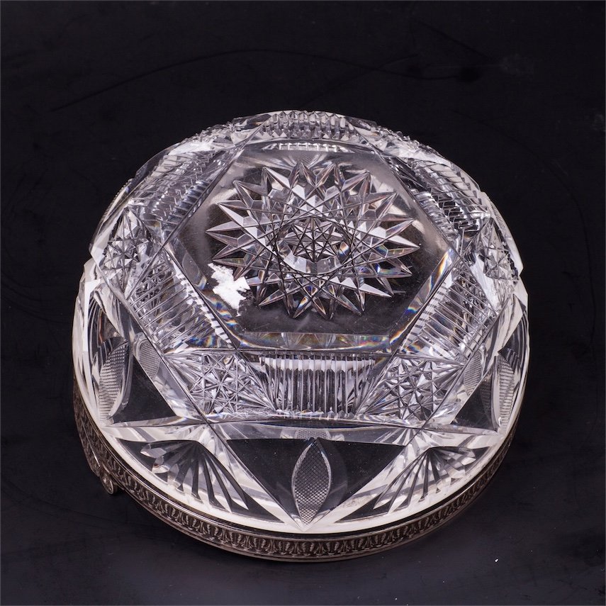 Russian silver and cut-crystal vase — image 3