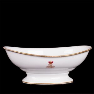 Russian porcelain and gold pattern salad bowl — image 1