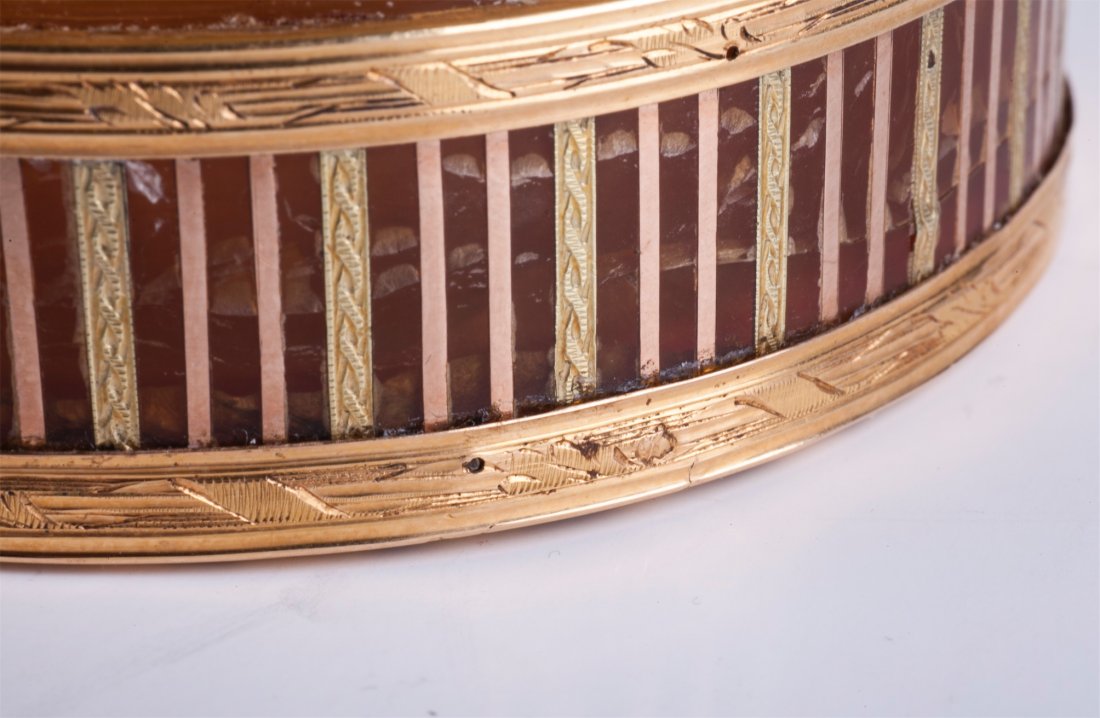 Antique 18K gold tortoise shell jewelry box — image 6