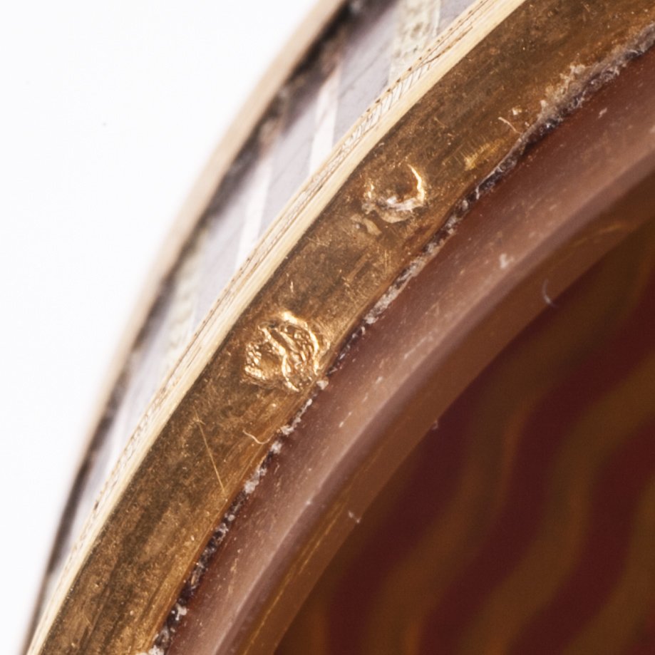 Antique 18K gold tortoise shell jewelry box — image 9