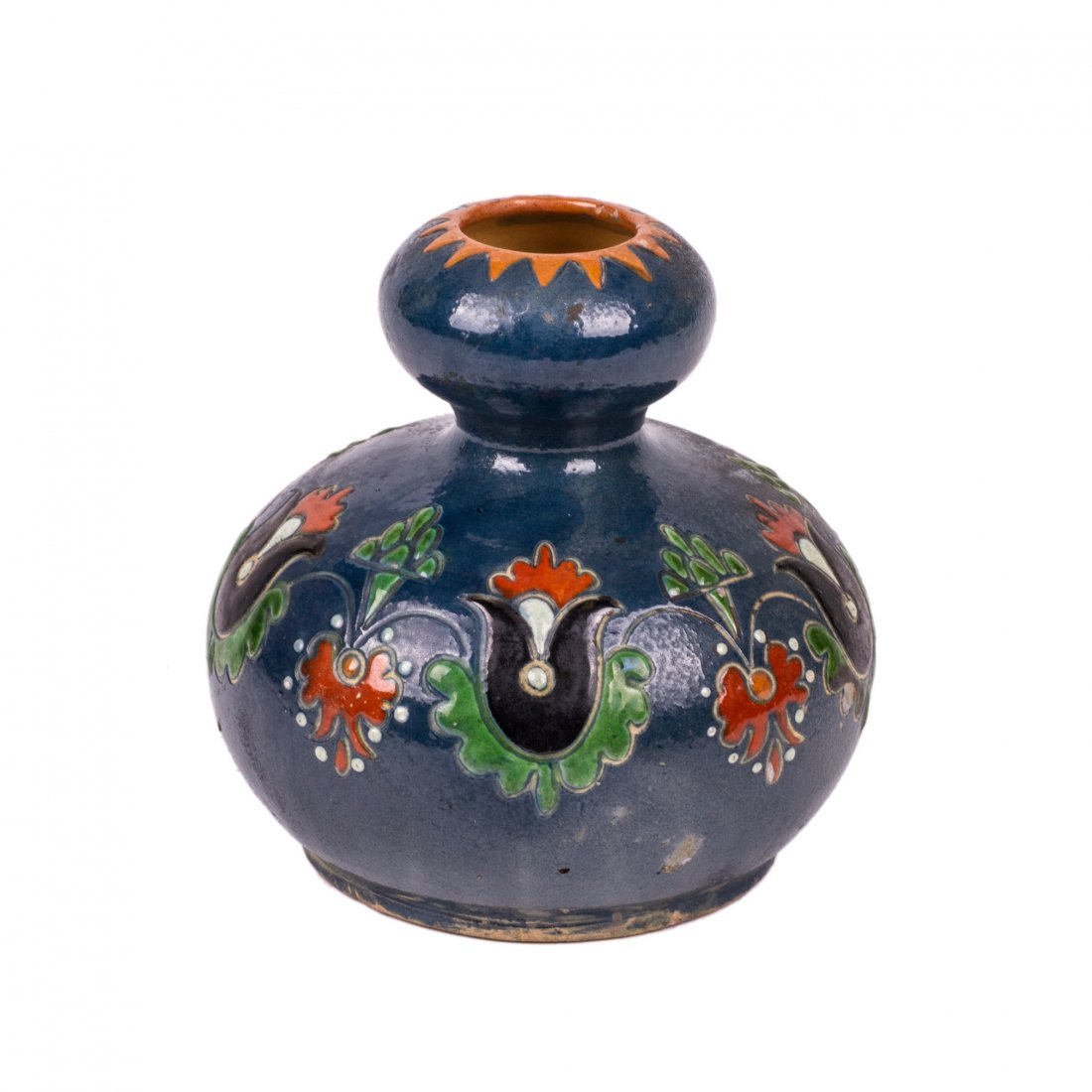 Small faience vase with painting under the cobalt — image 2
