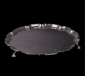 Tiffany silver plate on legs — image 1