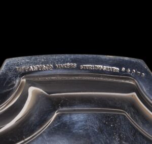 Tiffany silver plate on legs — image 4