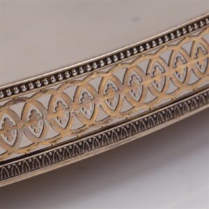 Antique French silver serving tray — image 3