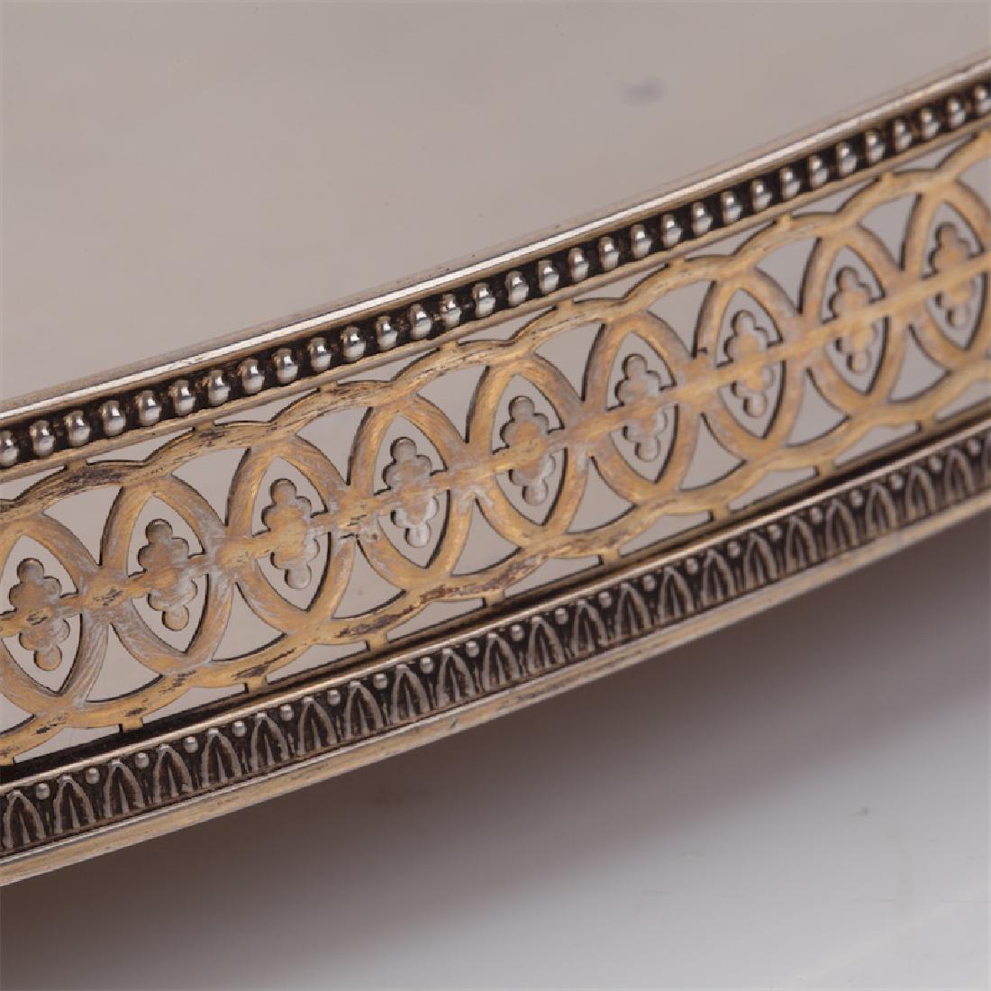 Antique French silver serving tray — image 3