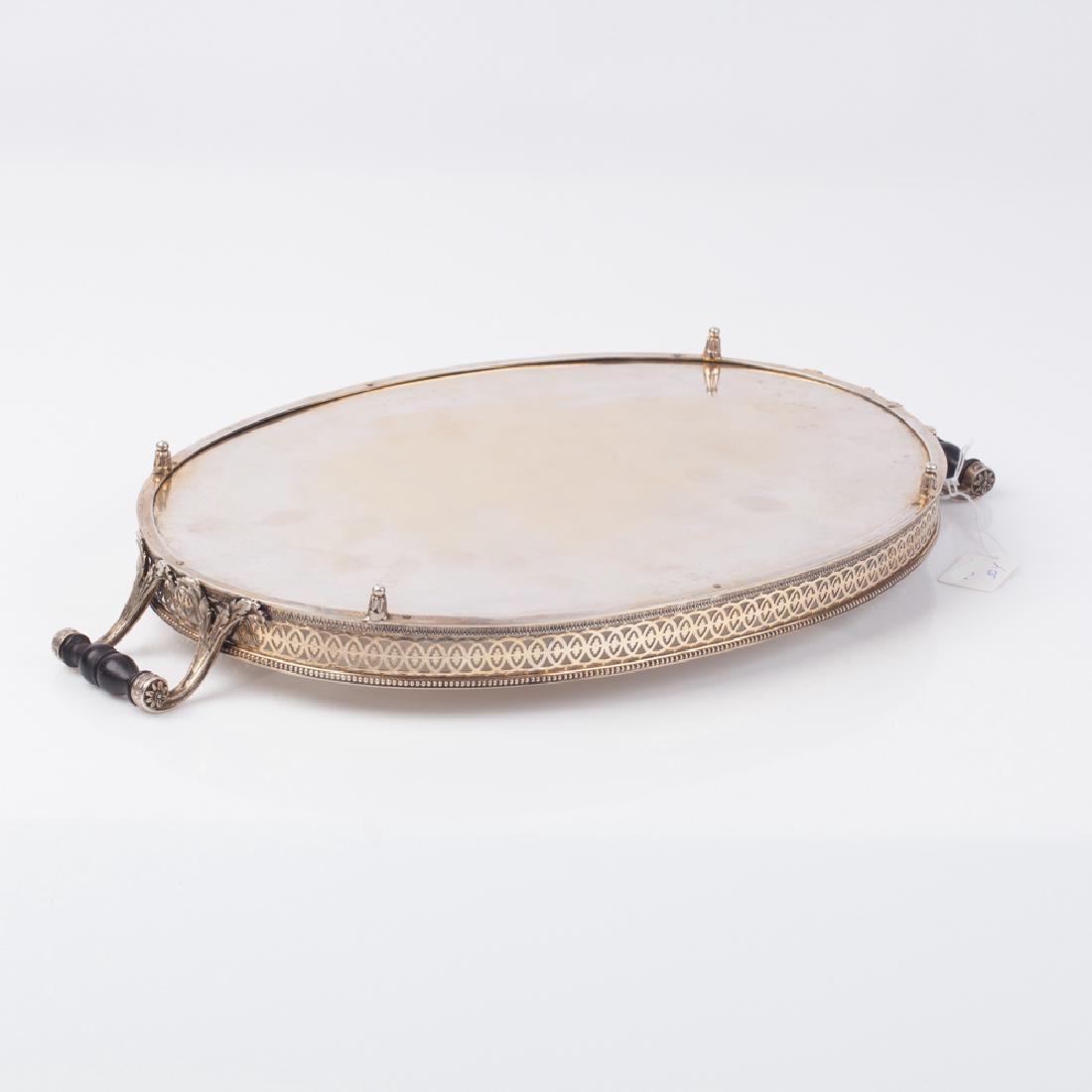 Antique French silver serving tray — image 5