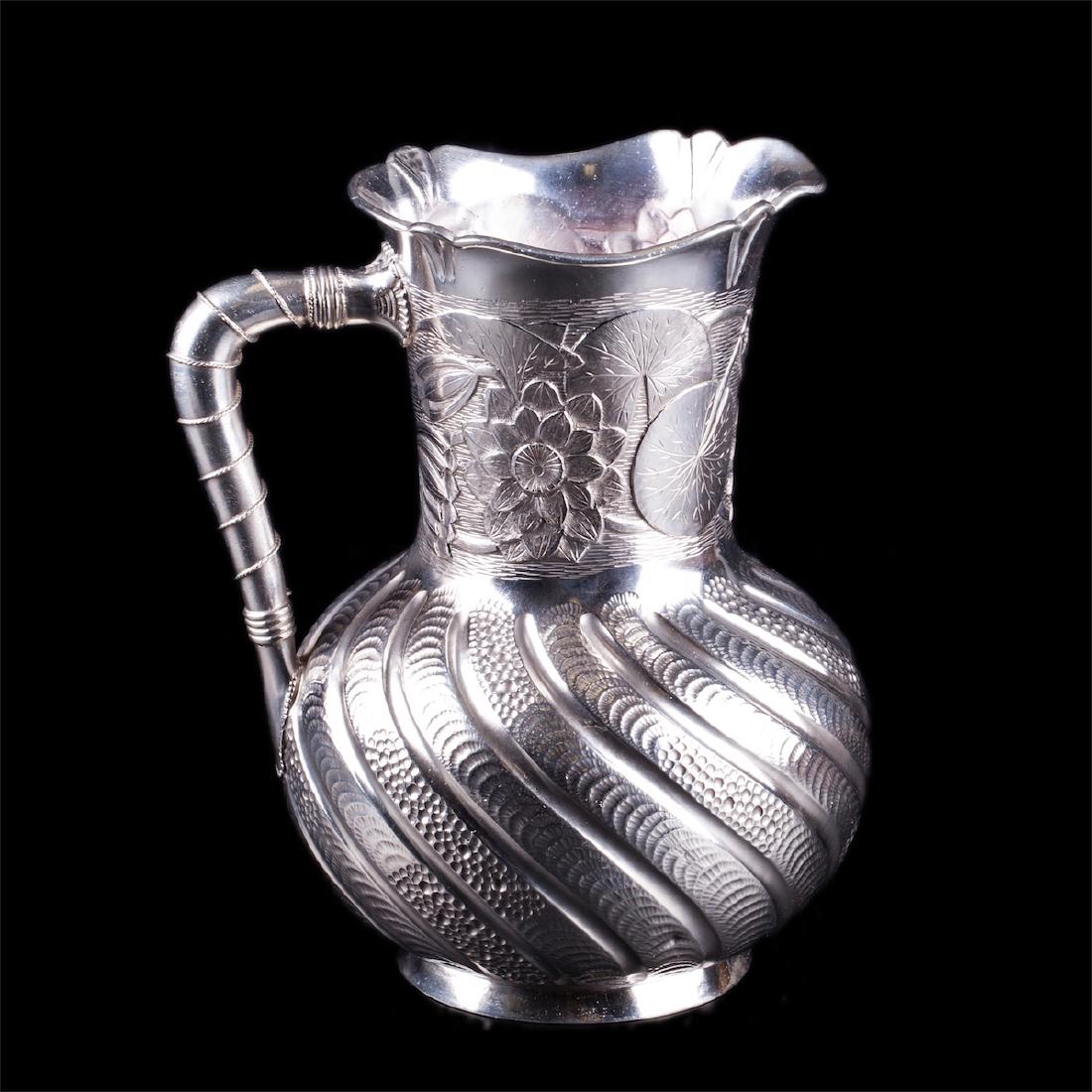Antique silver plated water jug — image 1