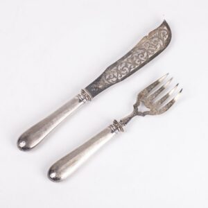 French silver set of 2 pieces for meat — image 2