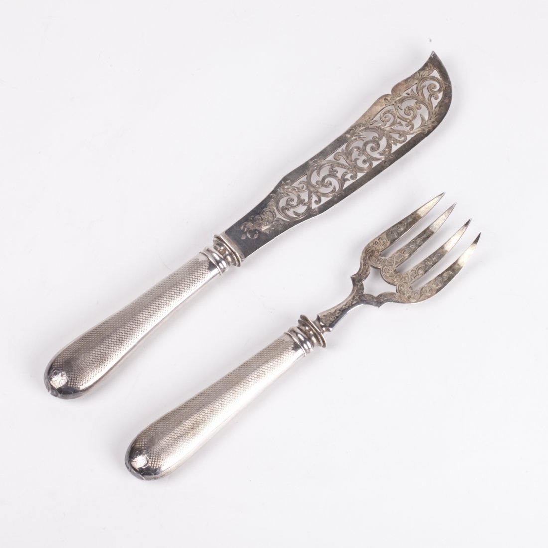 French silver set of 2 pieces for meat — image 2