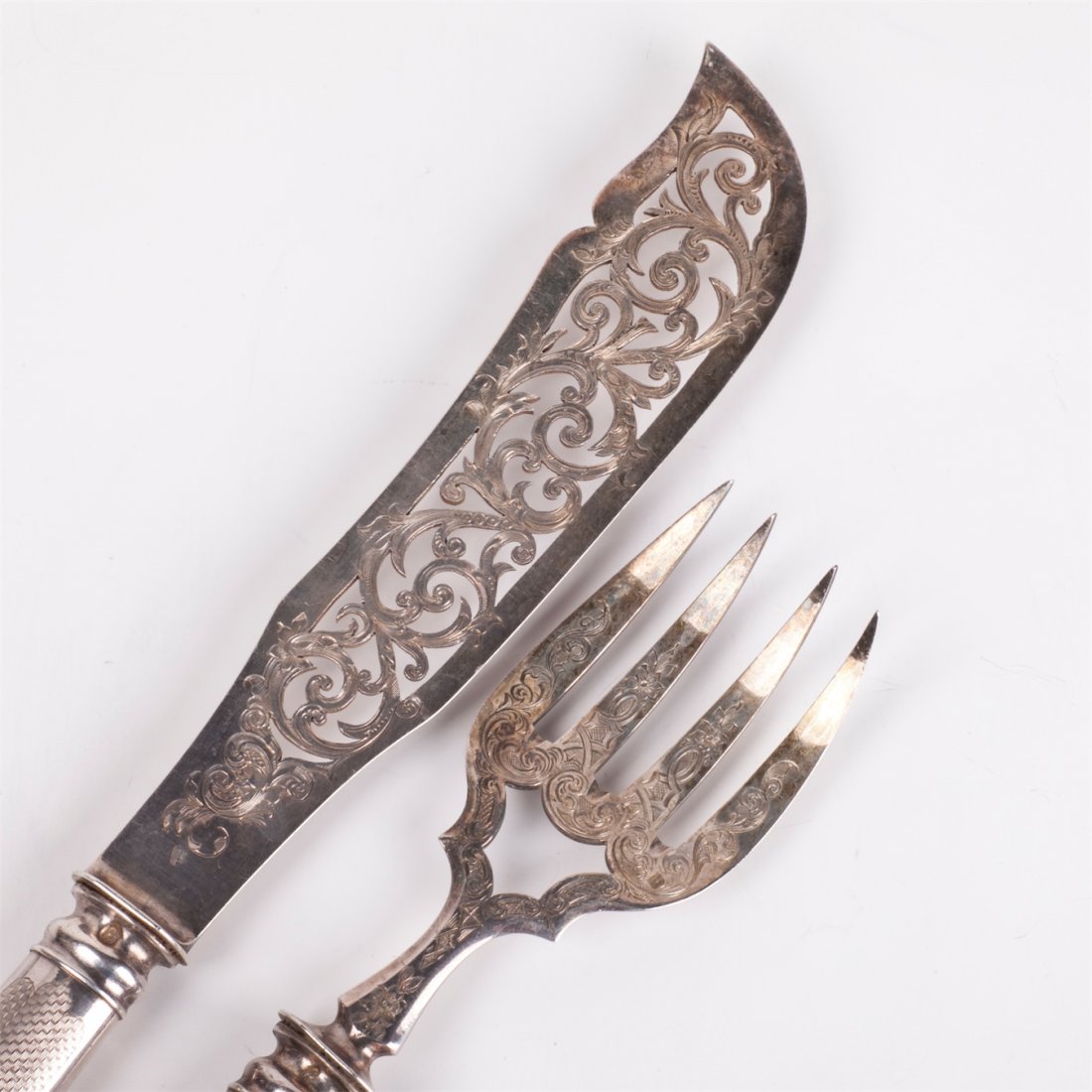French silver set of 2 pieces for meat — image 3
