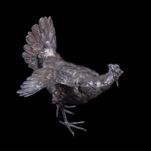 Sterling silver figure of a cock — image 3