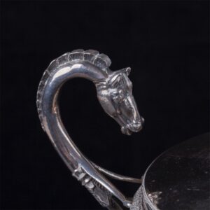 French silver and glass goblet in Empire style — image 2