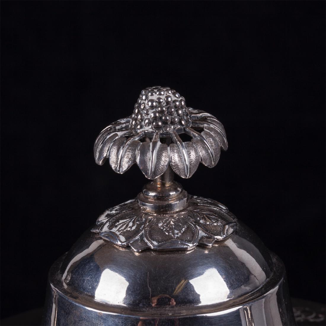 French silver and glass goblet in Empire style — image 3
