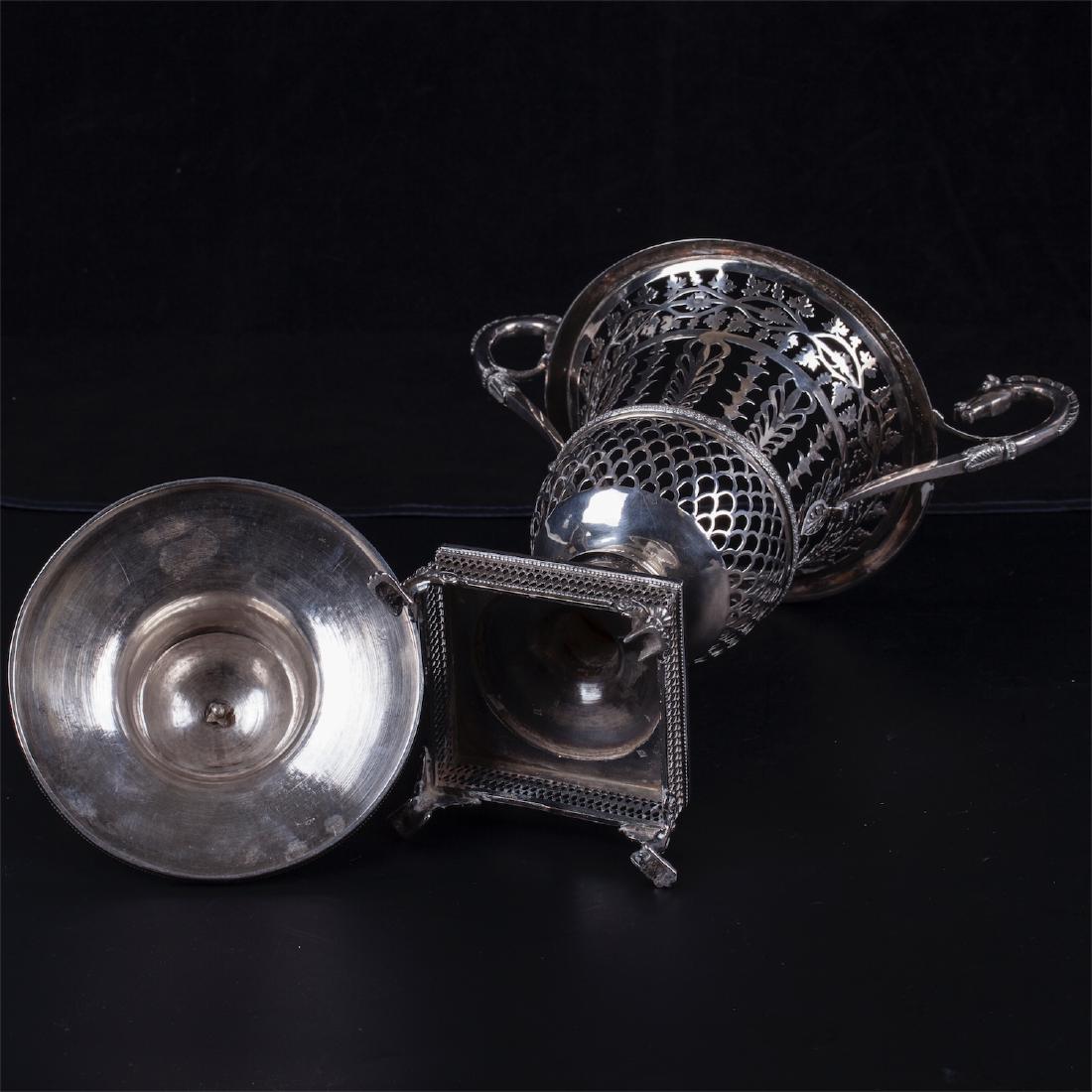 French silver and glass goblet in Empire style — image 5