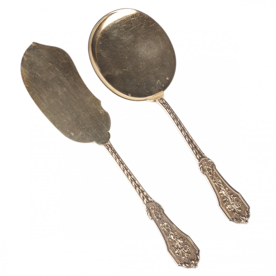 French silver dessert set of 2 pieces. — image 1