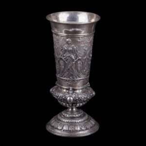 Huge antique German silver goblet — image 1