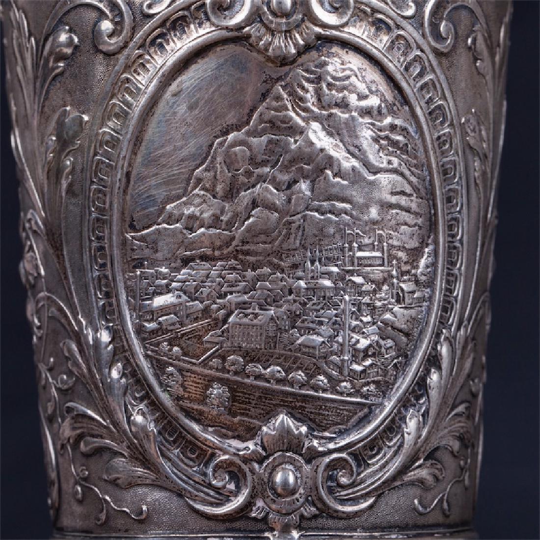 Huge antique German silver goblet — image 3