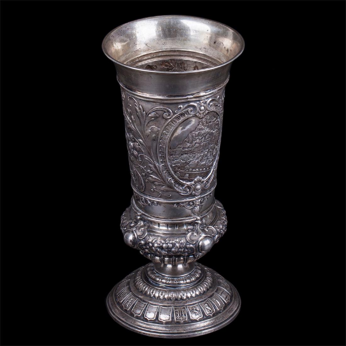 Huge antique German silver goblet — image 4