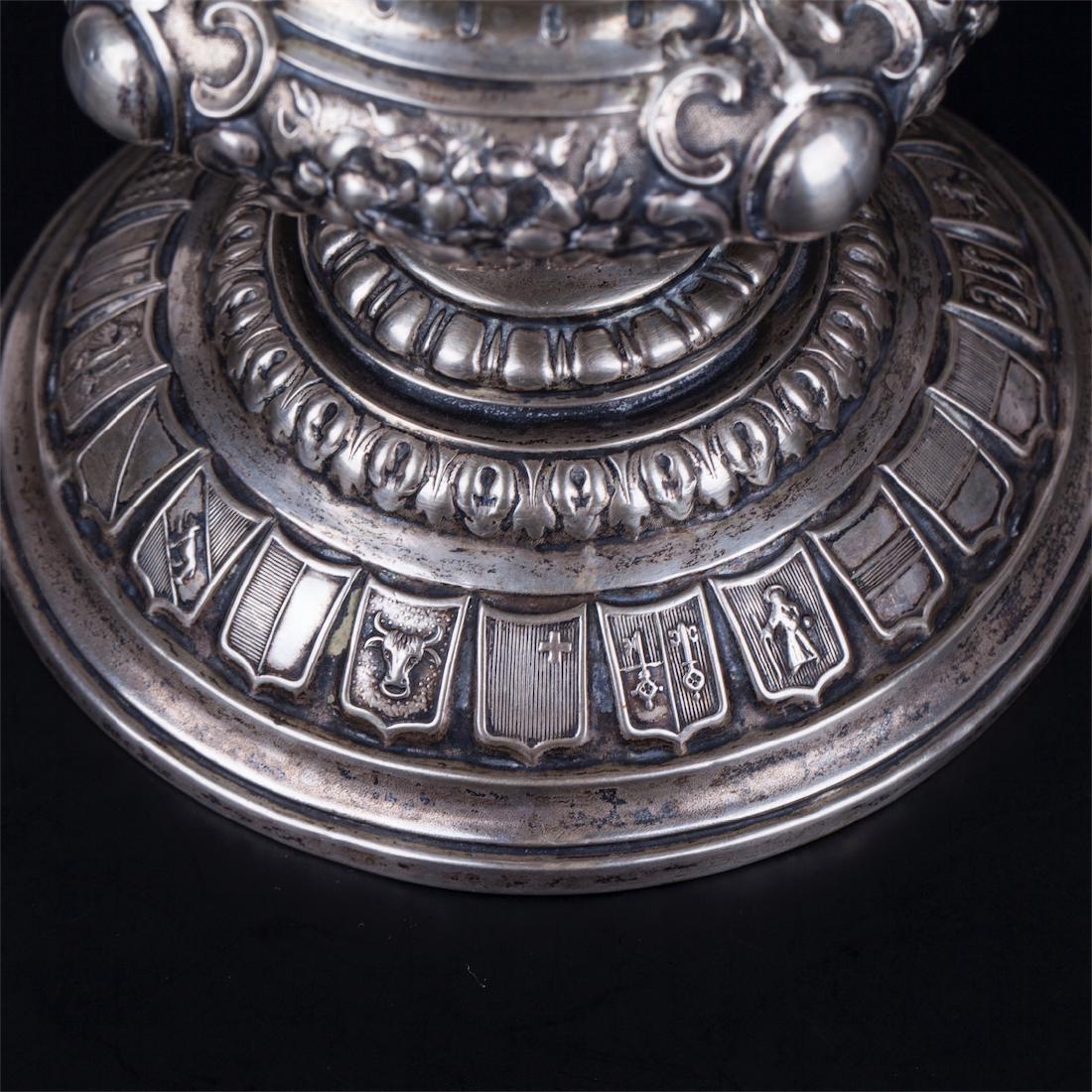 Huge antique German silver goblet — image 5