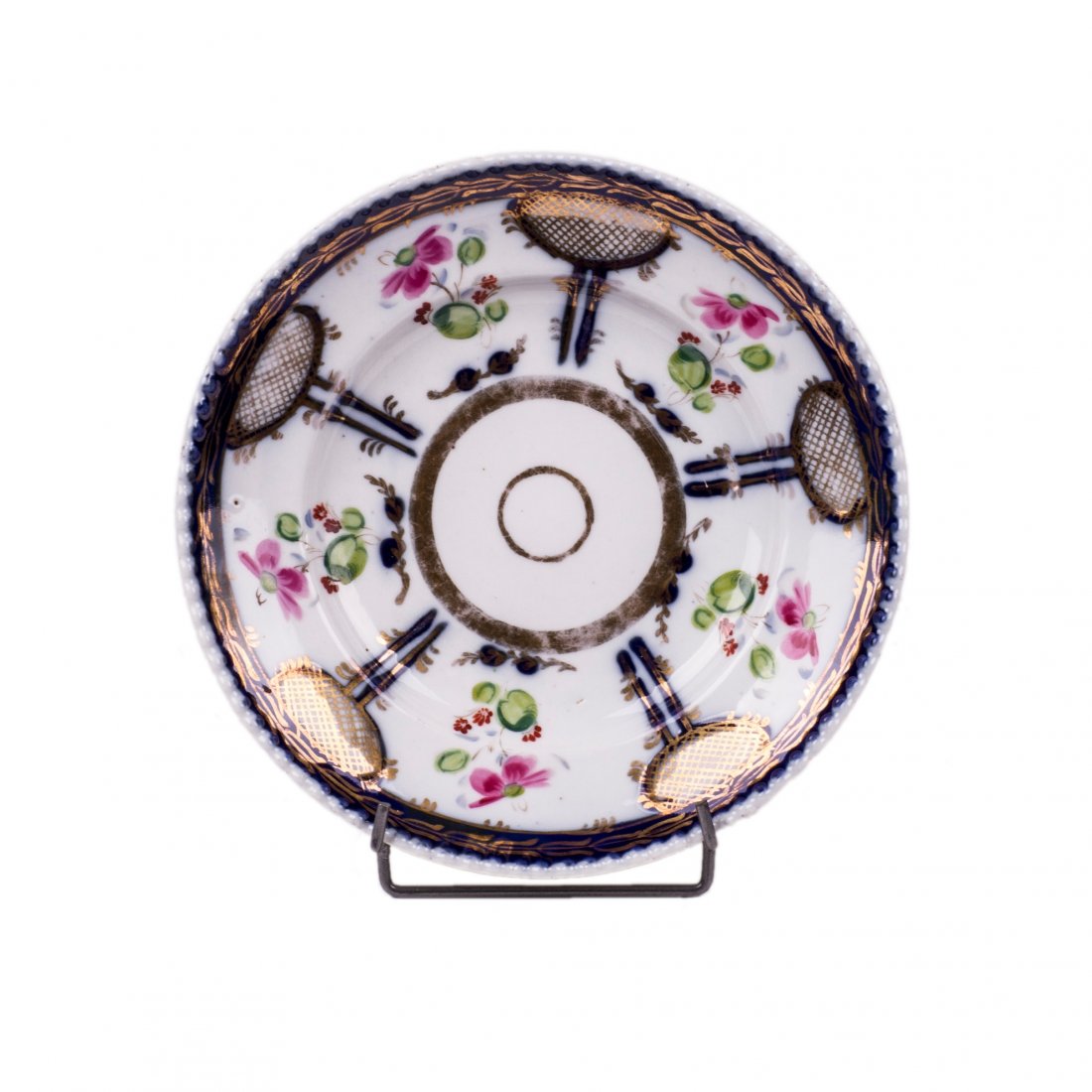 Russian porcelain plate with floral decor — image 1